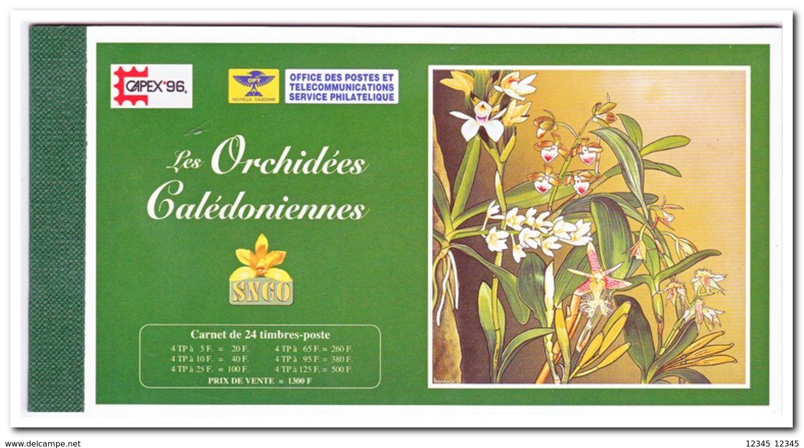 Nieuw Caledonië 1996, Postfris MNH, Flowers, Orchids ( Booklet, Carnet ) - Postzegelboekjes