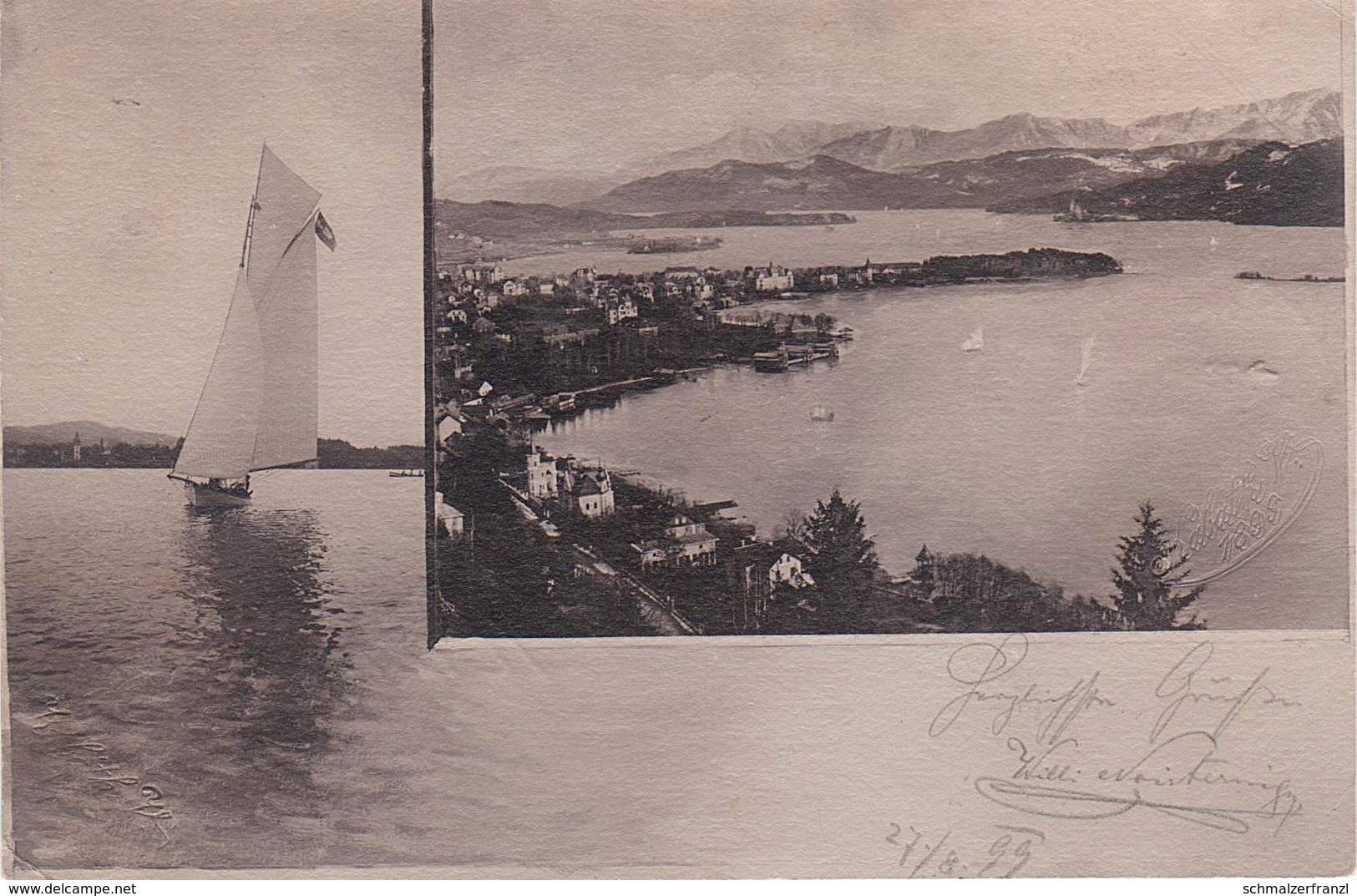 AK Pörtschach Am See Wörthersee 1899 Segelboot A Töschling Goritschach Maria Wörth Rennweg Velden Klagenfurt Kärnten - Pörtschach