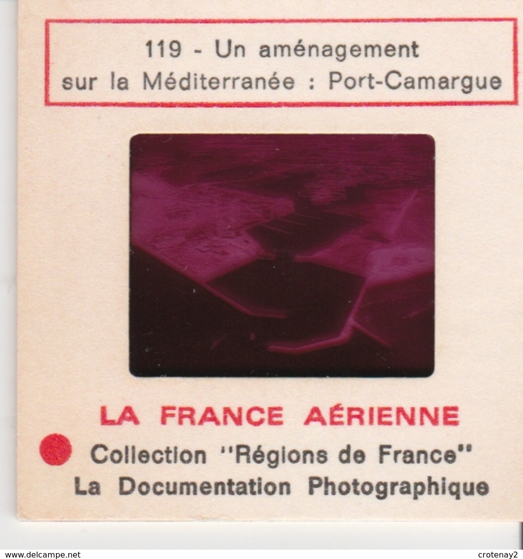 Photo Diapo Diapositive Slide La France Aérienne N°119 Un Aménagement En Méditerranée Port Camargue VOIR ZOOM - Diapositives (slides)