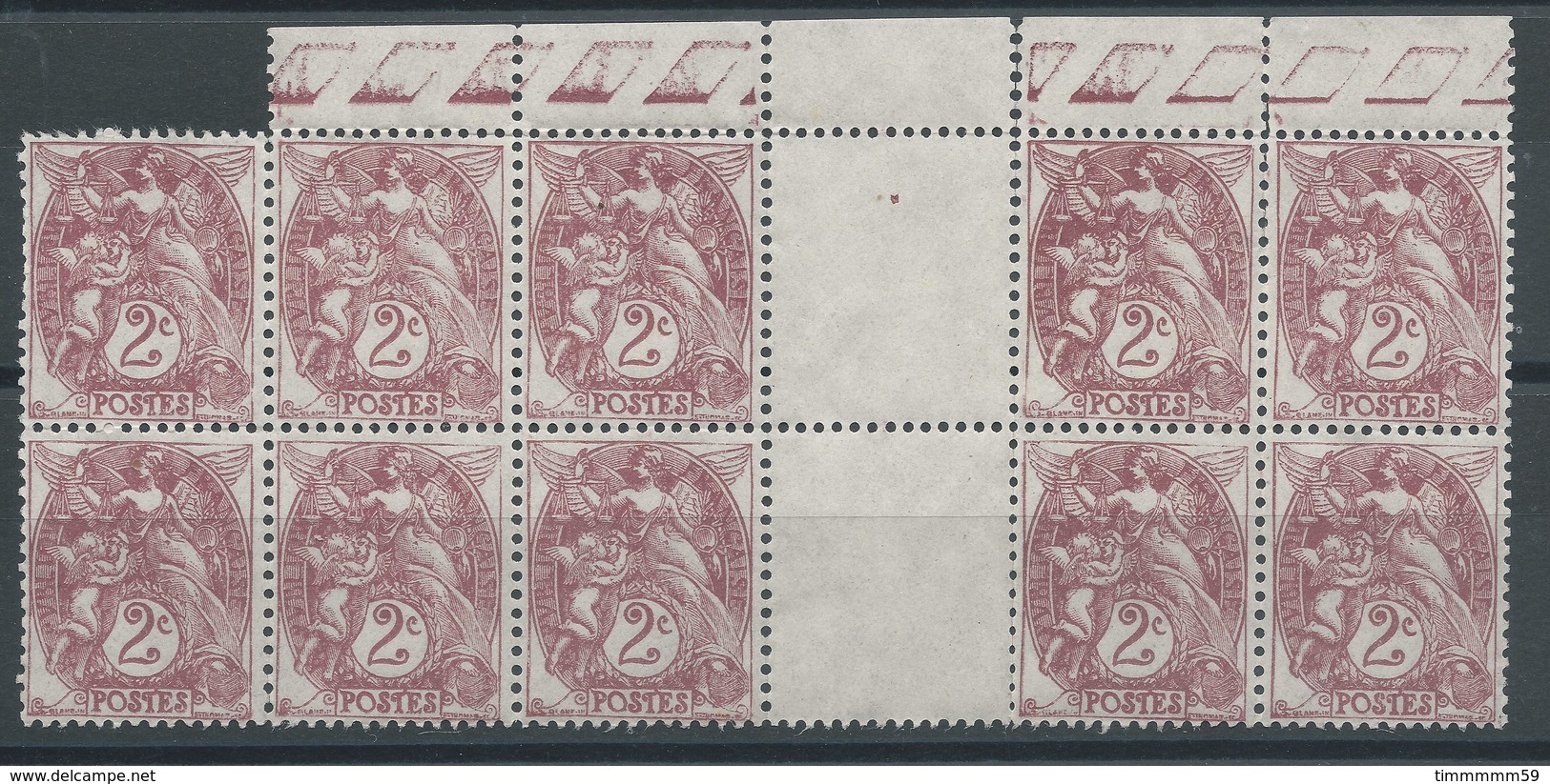 Lot N°49220  Bloc De Dix N°108**, NEUF Sans Charniéres - 1900-29 Blanc