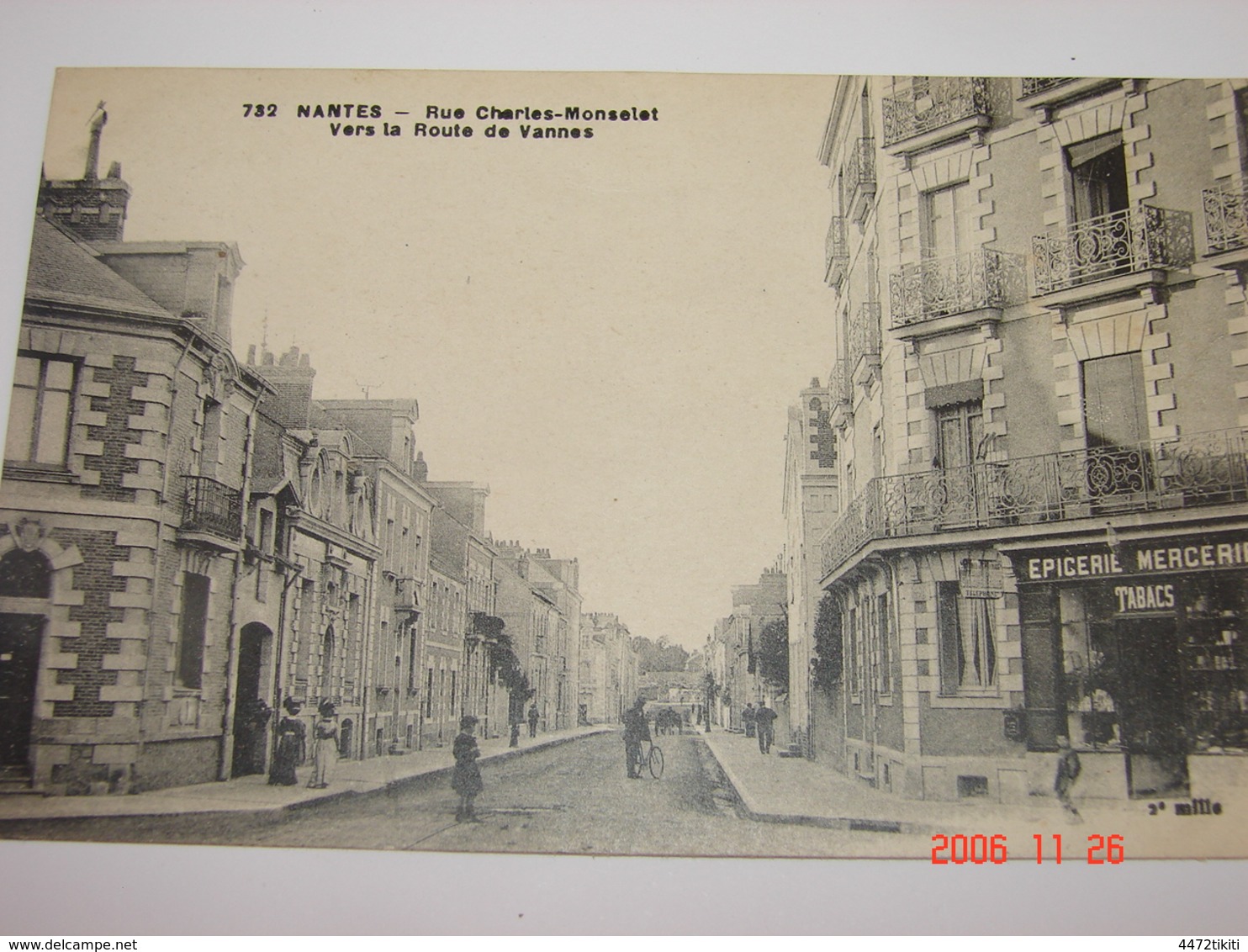 C.P.A.- Nantes (44) - Rue Charles Monselet - Vers Route De Vannes - Epicerie Mercerie Tabacs - 1915 - SUP (BS 21) - Nantes