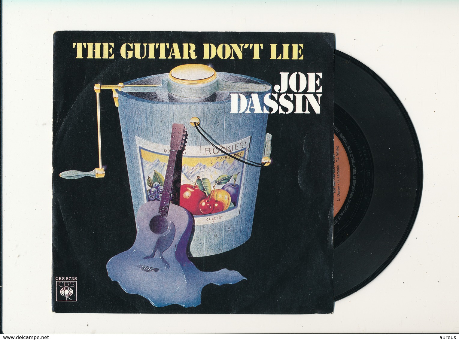 JOE DASSIN  " THE GUITAR DON'T LIE " Disque CBS 1980  TRES BON ETAT - Rock