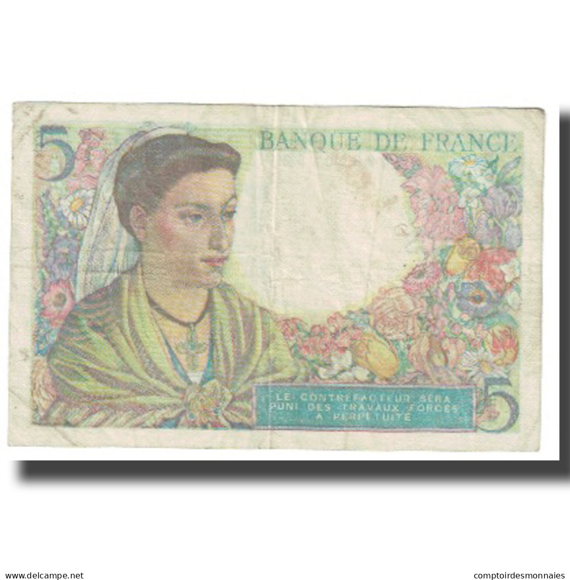 France, 5 Francs, Berger, 1945, P. Rousseau And R. Favre-Gilly, 1945-04-05, TB - 5 F 1943-1947 ''Berger''