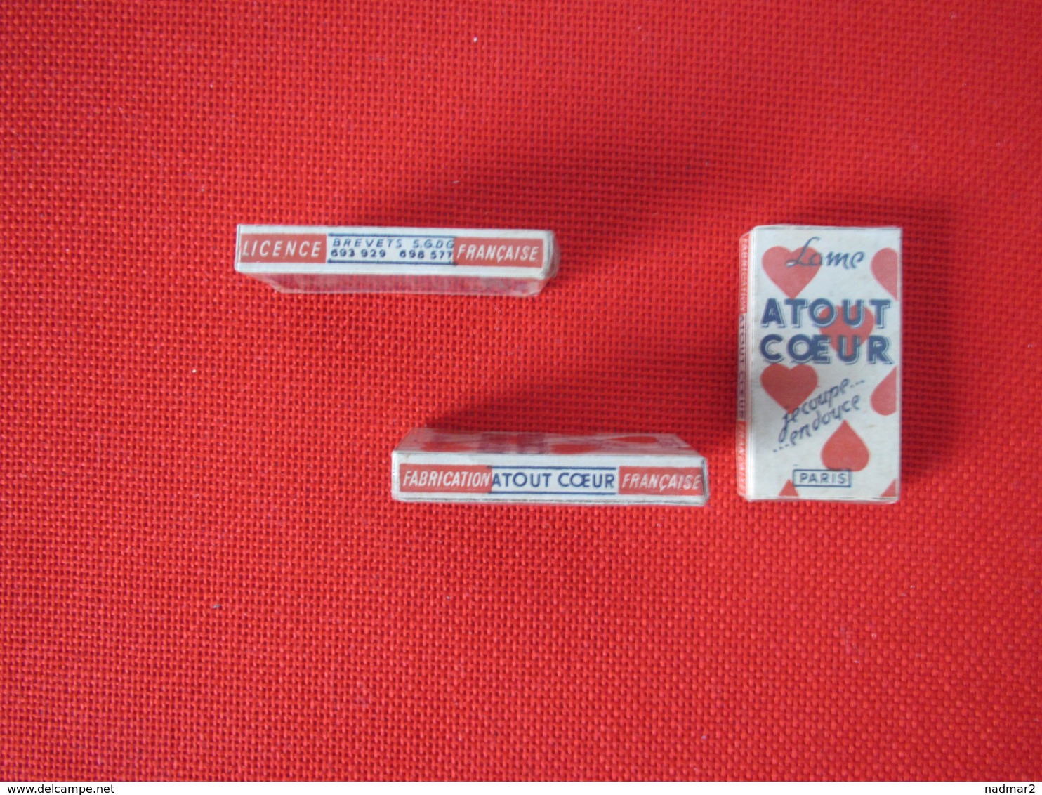 Lot De Trois étuis De 5 Lames Neuves ATOUT COEUR Paris Licence Française TBE - Razor Blades