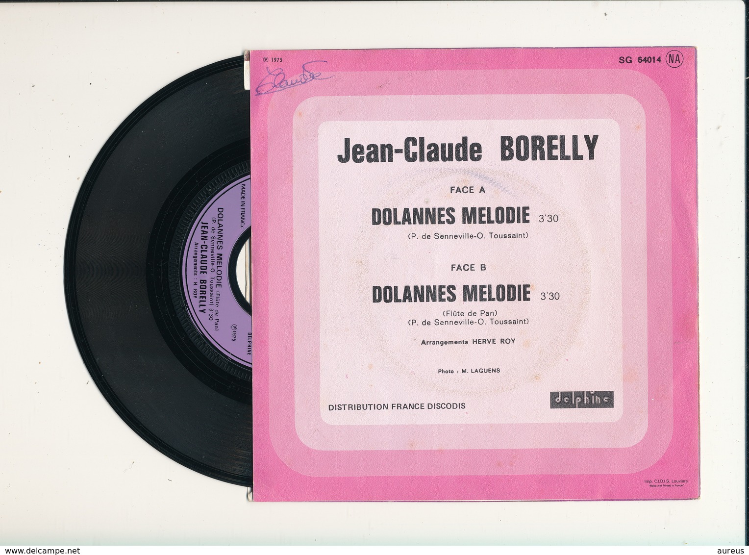 JEAN-CLAUDE BORELLY  " DOLANNES MELODIE " Disque DELPHINE 1975  TRES BON ETAT - Rock