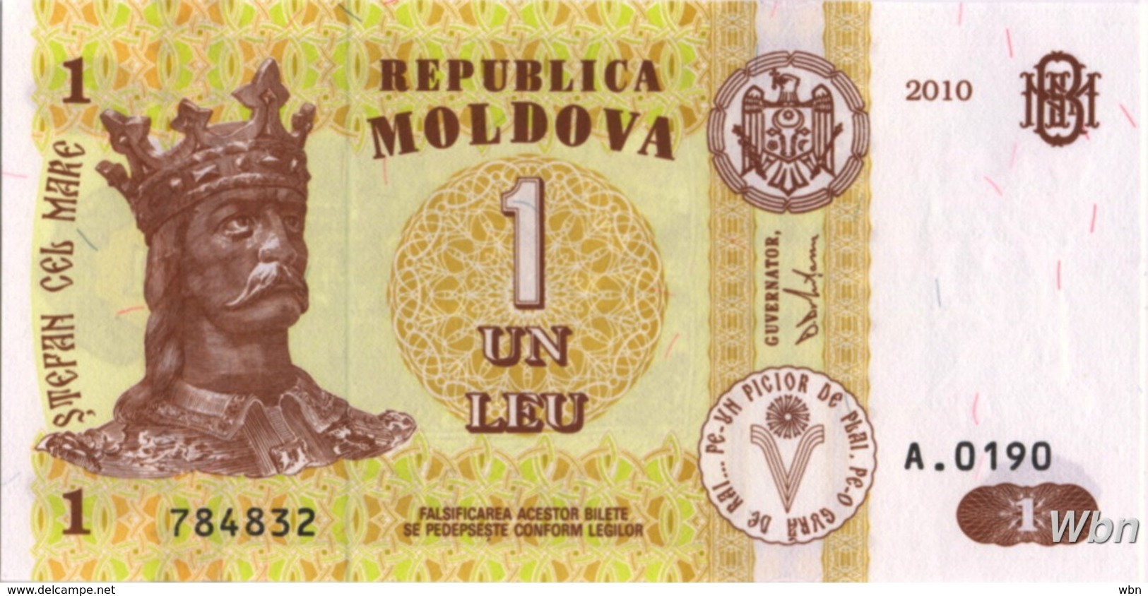 Moldavie 1 Leu (P8) 2010 -UNC- - Moldavie