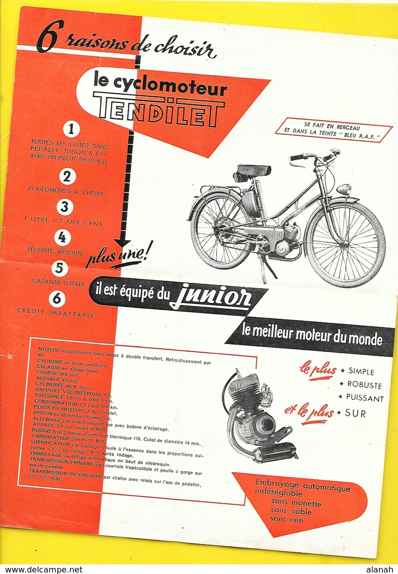 Cyclomoteur "TANDILET" Format A4 Recto/Verso - Motor Bikes