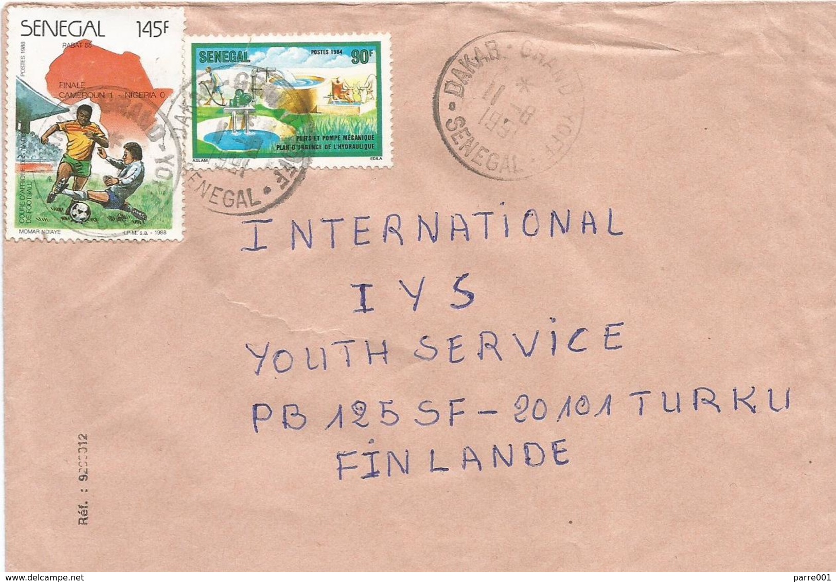 Senegal 1991 Dakar Grand Yoff African Nations Cup Rabat Football Soccer 145f Cattle Water Supply Cover - Fußball-Afrikameisterschaft