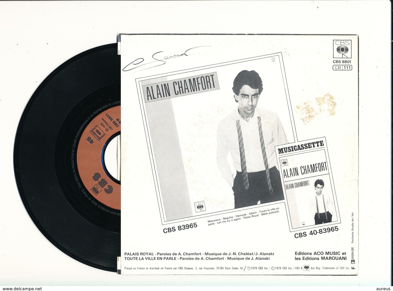 ALAIN CHAMFORT  " PALAIS ROYAL " Disque CBS 1979  TRES BON ETAT - Rock