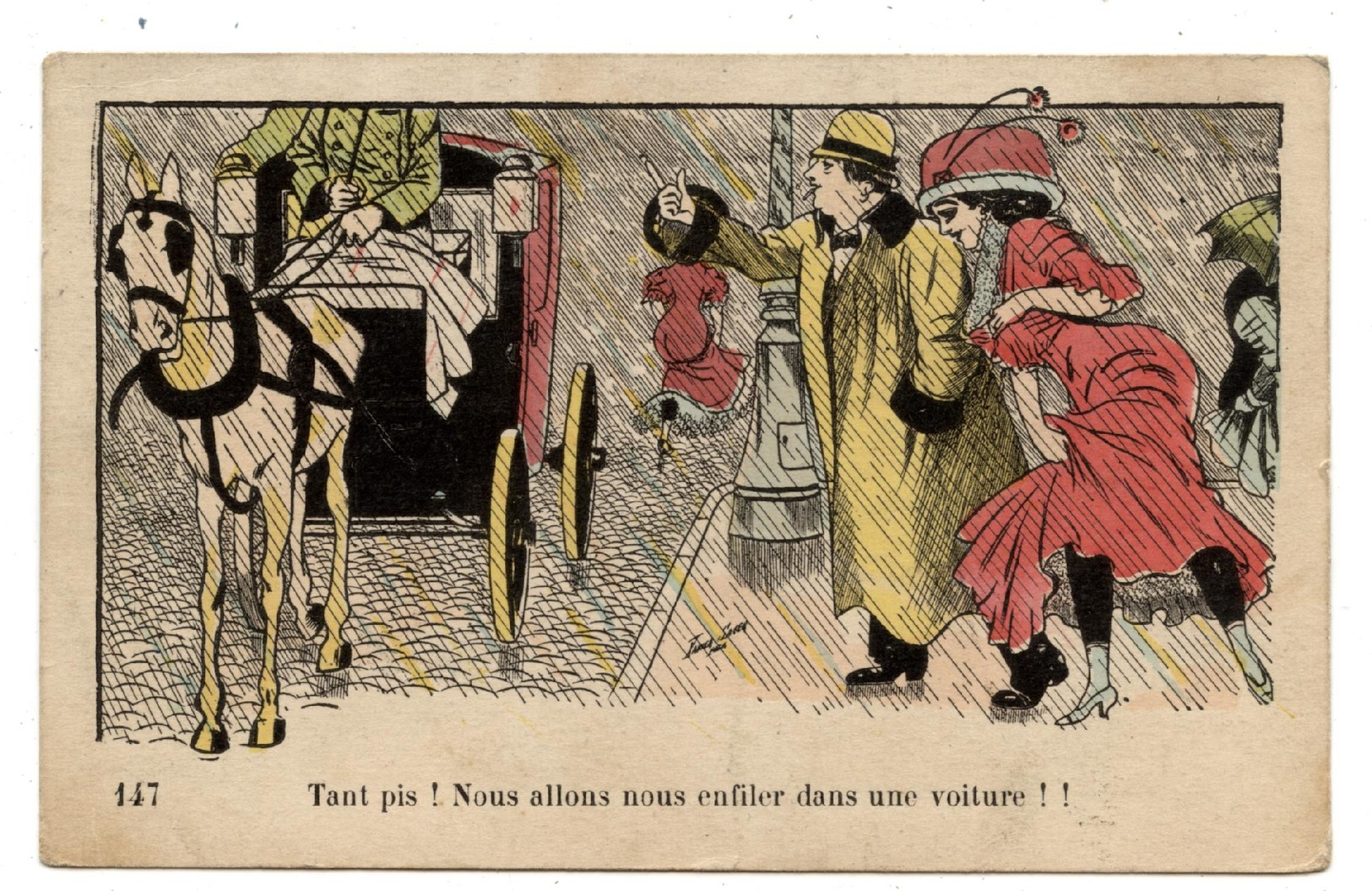 CPA..xavier Sager. " Nous Allons Nous Enfiler Dans Une Voiture !! "  érotisme. érotique.risque.                .E.49 - Sager, Xavier