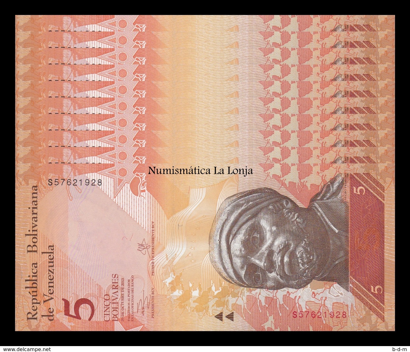Venezuela Lot Bundle 10 Banknotes 5 Bolivares 2013 Pick 89e SC UNC - Venezuela