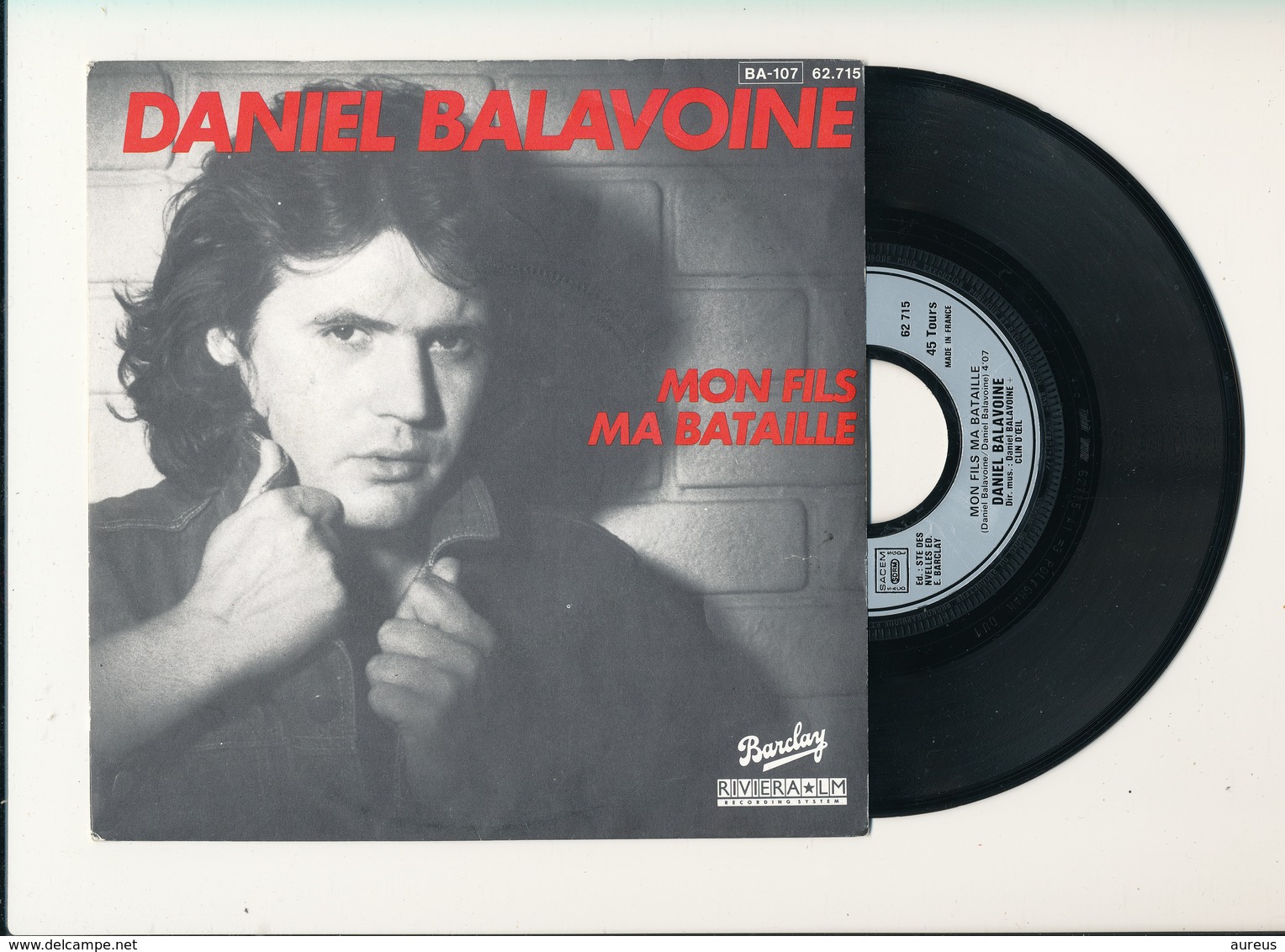 DANIEL BALAVOINE  " MON FILS MA BATAILLE " Disque BARCLAY 1980  TRES BON ETAT - Rock