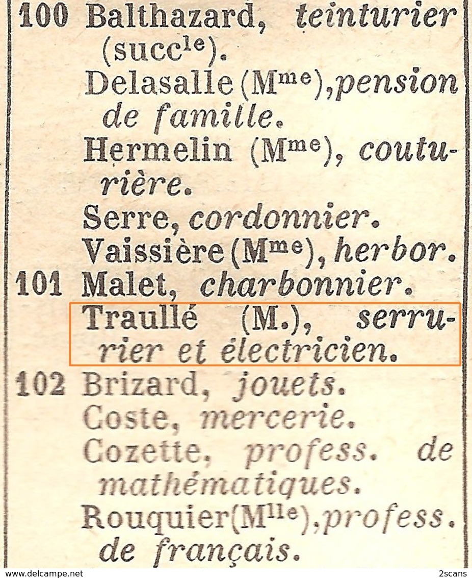 Dépt 75 - PARIS (101 R. De Longchamp) - CARTE-PHOTO Gros Plan Devanture Magasin SERRURERIE ÉLECTRICITÉ Maison M. TRAULLÉ - Arrondissement: 16