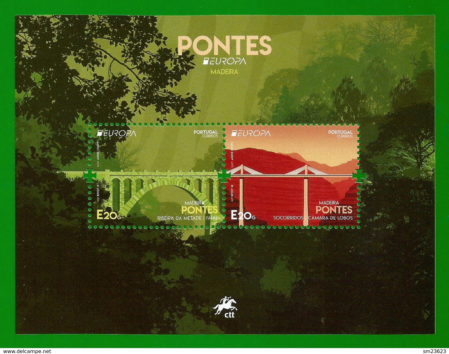 Portugal / Madeira   2018 Mi.Nr. 379 / 380 , EUROPA CEPT Pontes / Brücken - Sheet / Block - Postfrisch / MNH / (**) - 2018