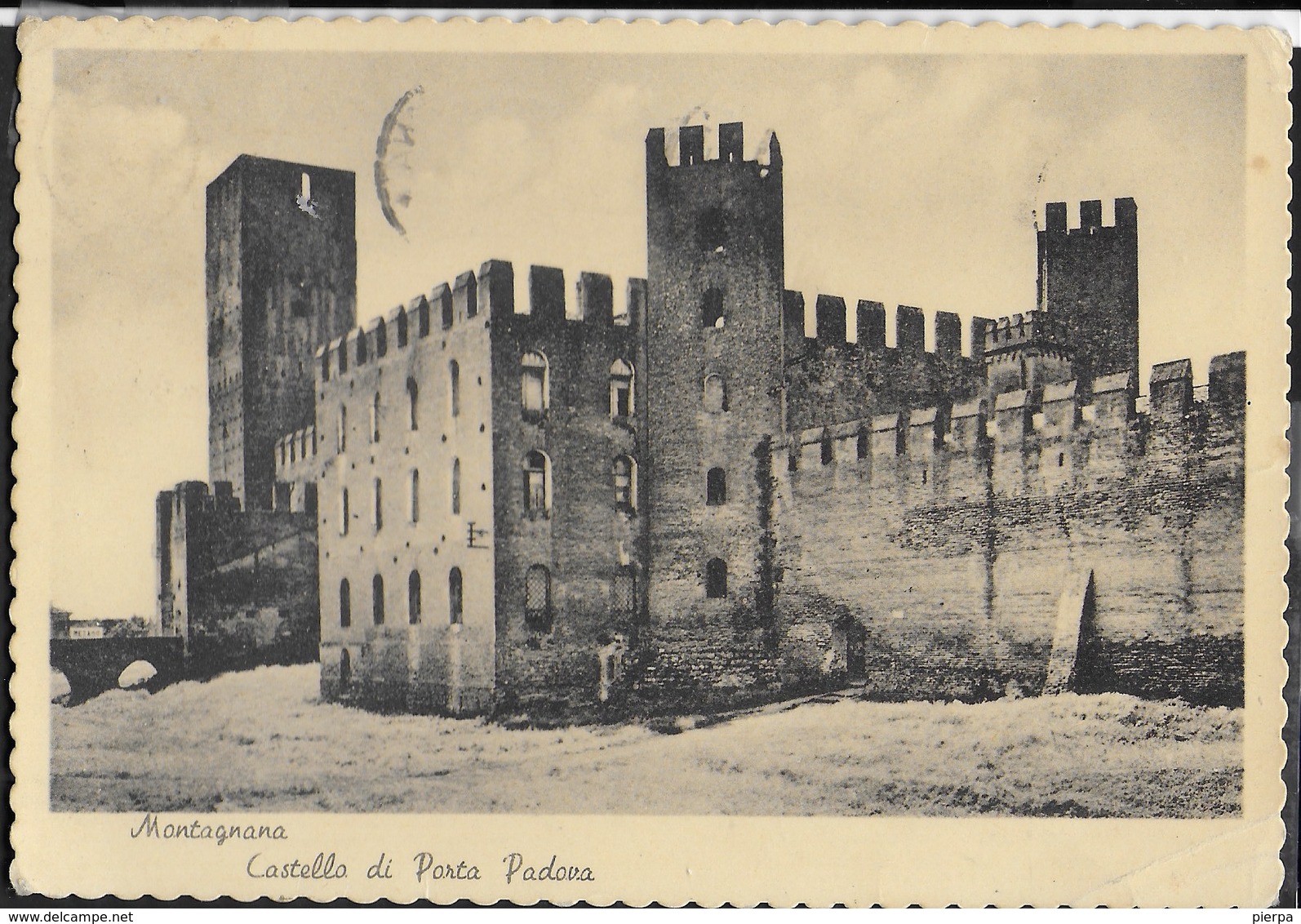 CASTELLO DI PORTA PADOVA - MONTAGNANA - VIAGGIATA 1956 - Castelli