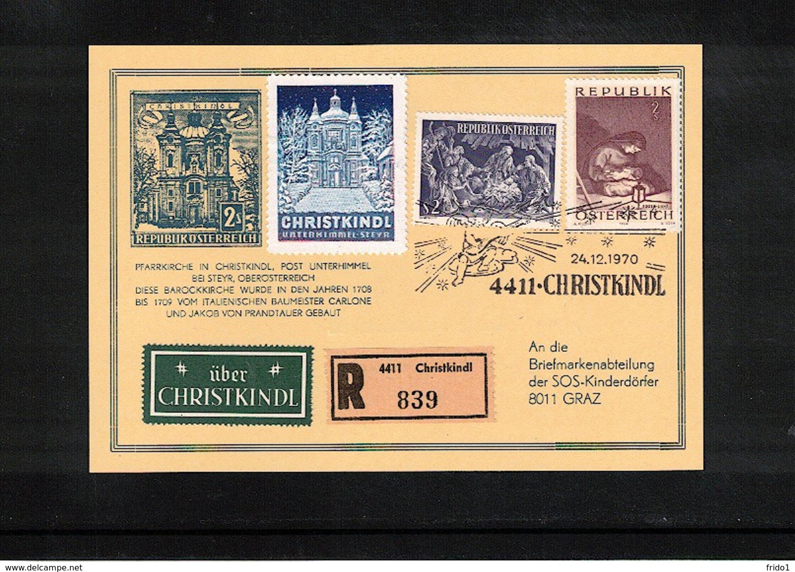 Austria / Oesterreich 1970 Christkindl R-Brief - Briefe U. Dokumente