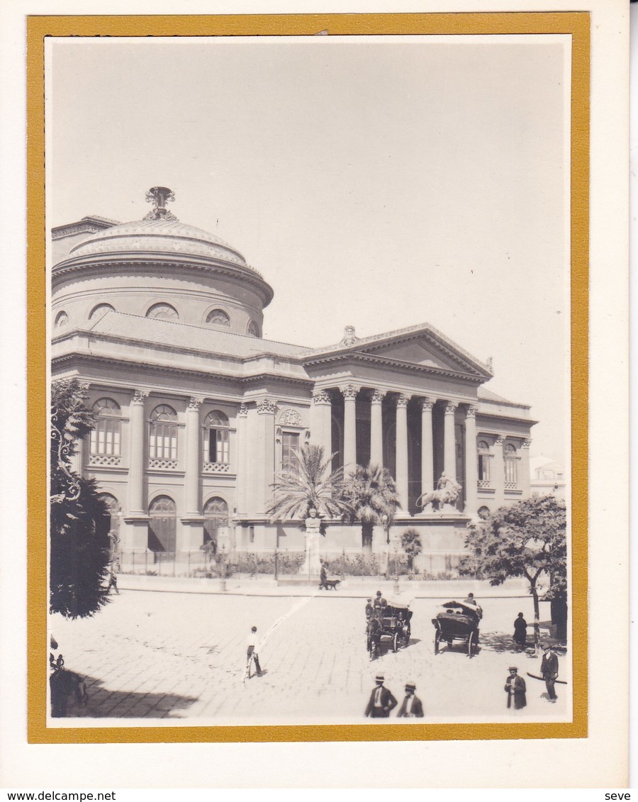 PALERMO PALERME TEATRO MASSINO 1926 Photo Amateur Format Environ 7,5 Cm X 5,5 Cm - Luoghi