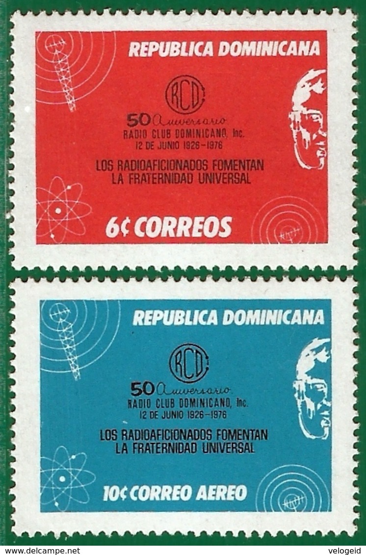 Rep. Dominicana. Dominican Republic. 1976. Scott # 773, C246. Radio Club Dominicano - República Dominicana
