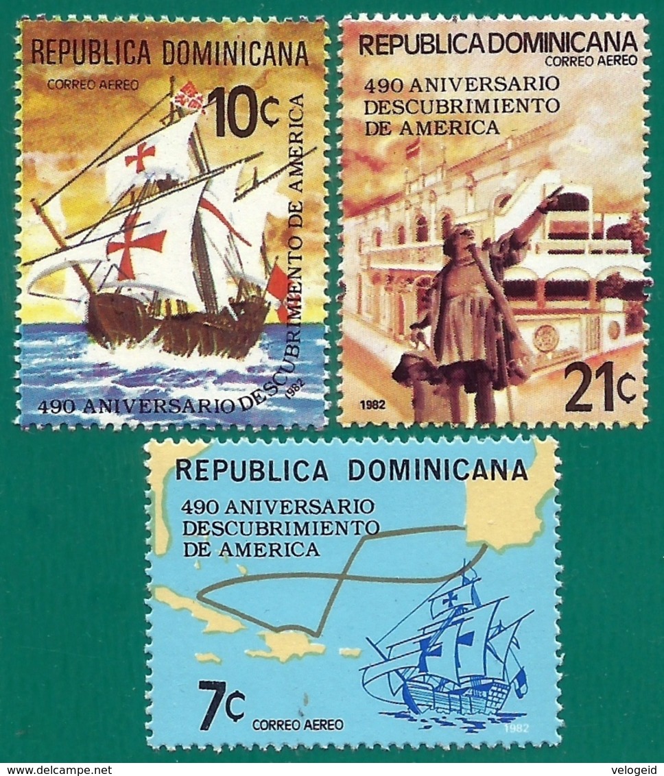 Rep. Dominicana. Dominican Republic. 1982. Scott # C377 / 79. Descubrimiento De America - República Dominicana