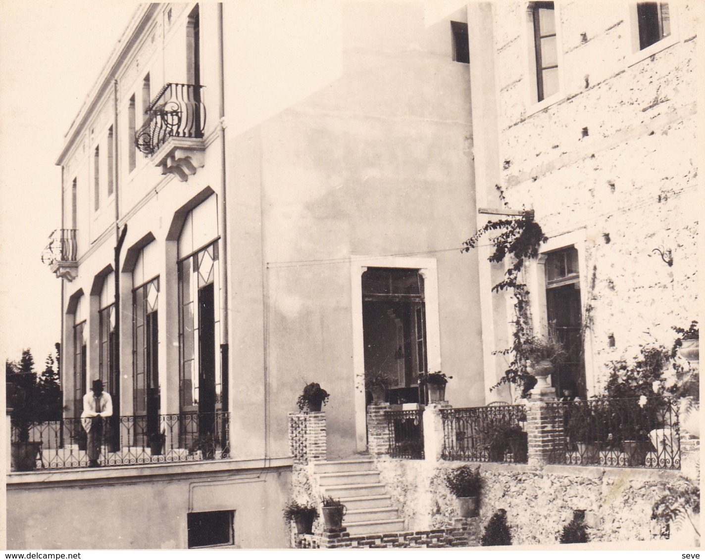 TAORMINA TAORMINE HOTEL MIRAMARE 1926 Photo Amateur Format Environ 7,5 Cm X 5,5 Cm SICILIA - Luoghi