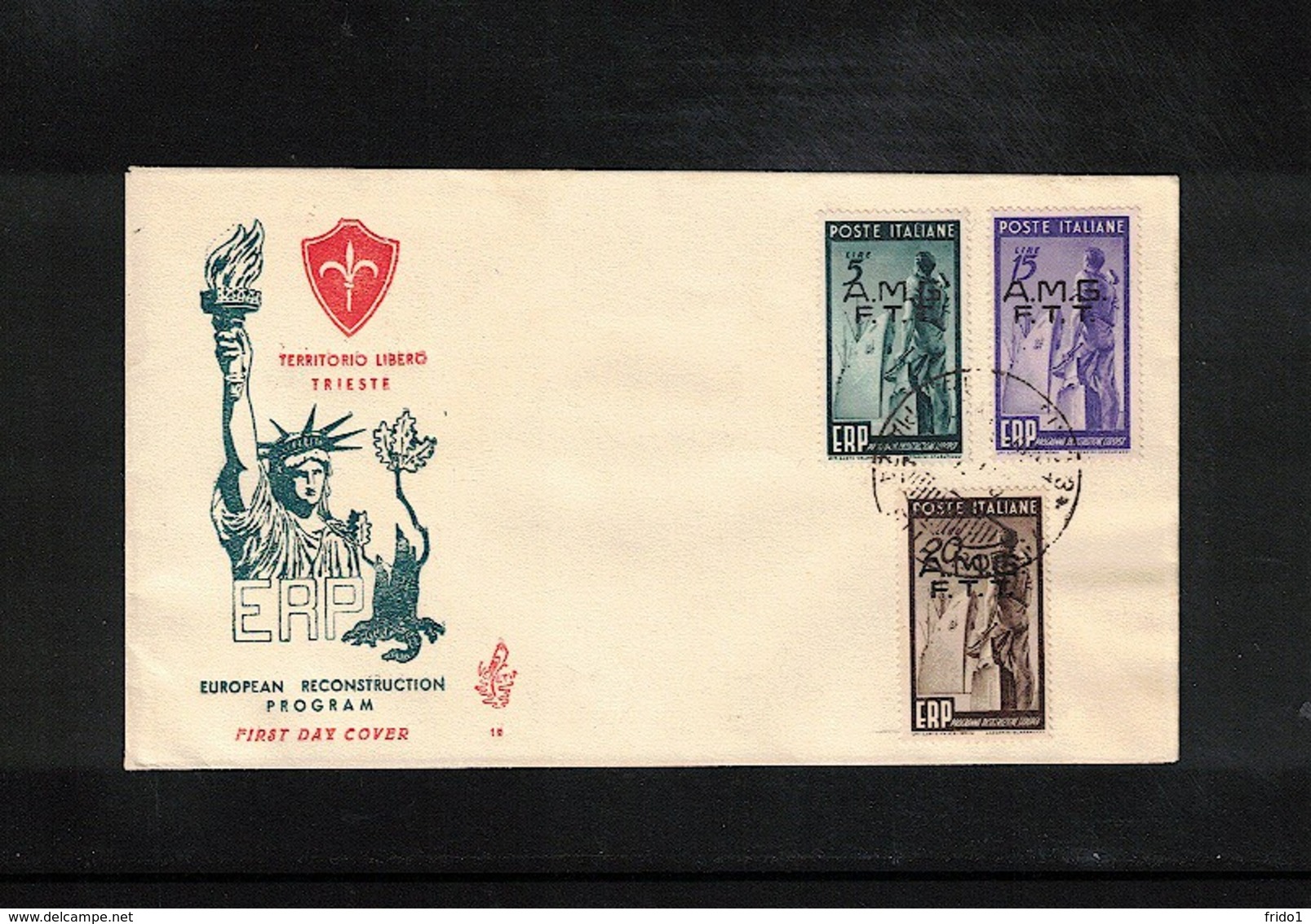 Trieste Zone A 1949 Marshall Plan (ERP) FDC - Marcofilie