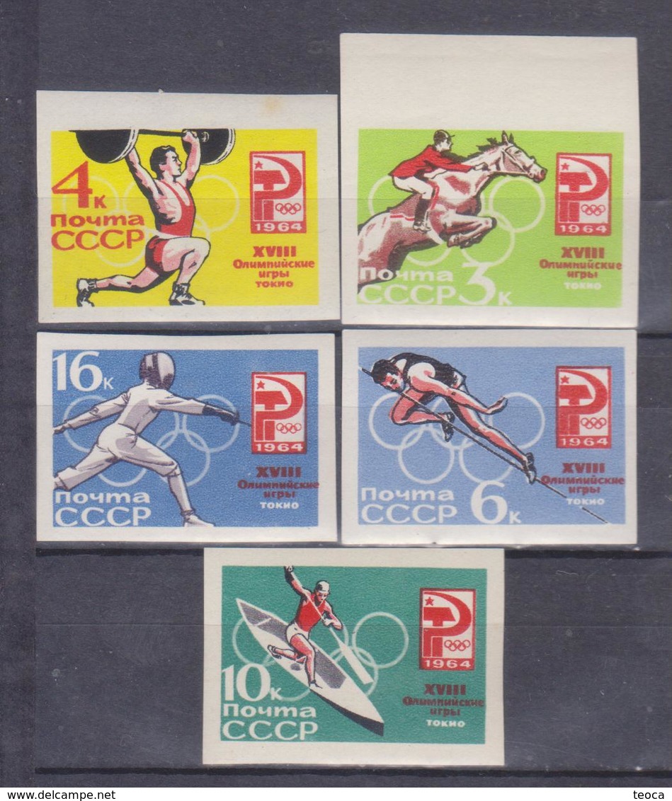 OLYMPIC GAMES RUSSIE 1960 TOKIO, SET IMPERFECT 5 V, MNH - Summer 1964: Tokyo