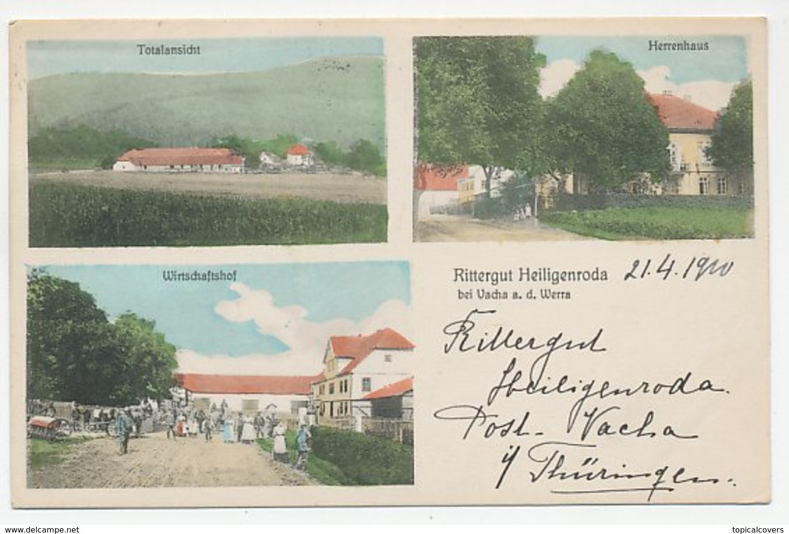 Picture Postcard Rittergut Heiligenroda Bei Vacha A.d. Werra Germany 1910 - Vacha