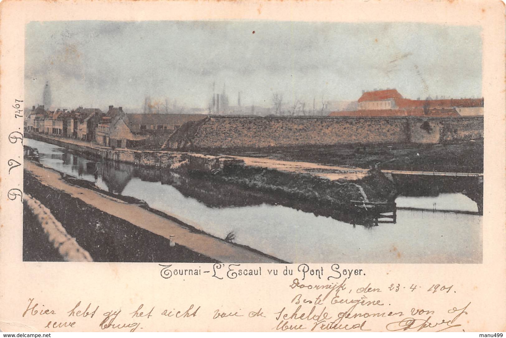 Tournai - L'Escaut Vu Du Pont Soyer - Anciennes Fortifications -1901 - Tournai