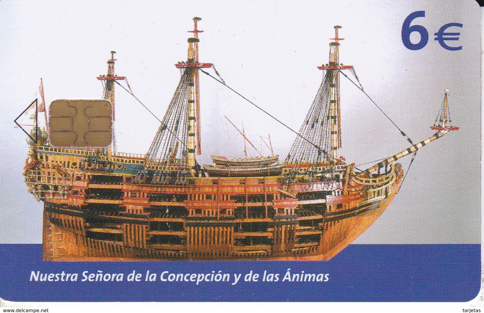 B-103 TARJETA DE ESPAÑA DEL BARCO CONCEPCION Y LAS ANIMAS (BARCO-SHIP) - Emisiones Básicas