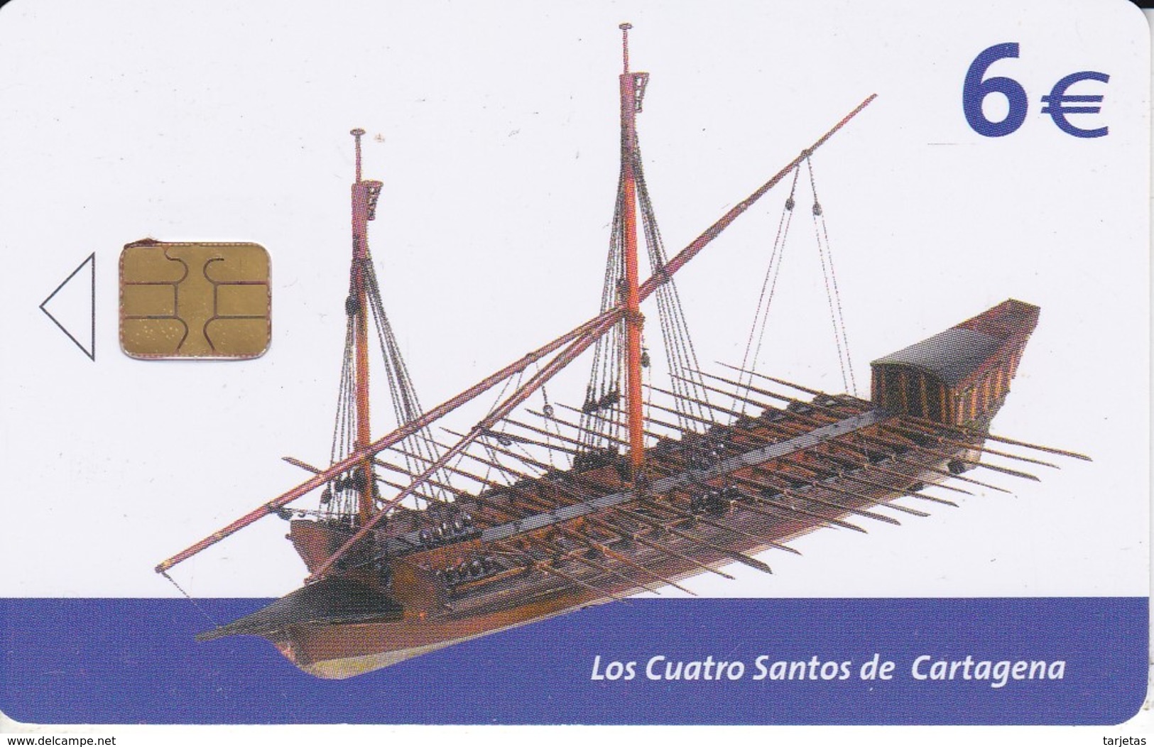 B-105 TARJETA DE ESPAÑA DEL BARCO CUATRO SANTOS DE CARTAGENA (BARCO-SHIP) - Emisiones Básicas