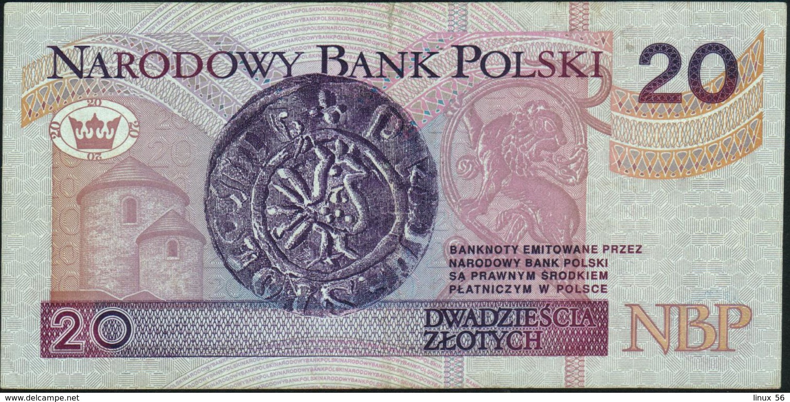 POLAND - 20 Zlotych 25.03.1994 {Narodowy Bank Polski} VF P.174 - Pologne