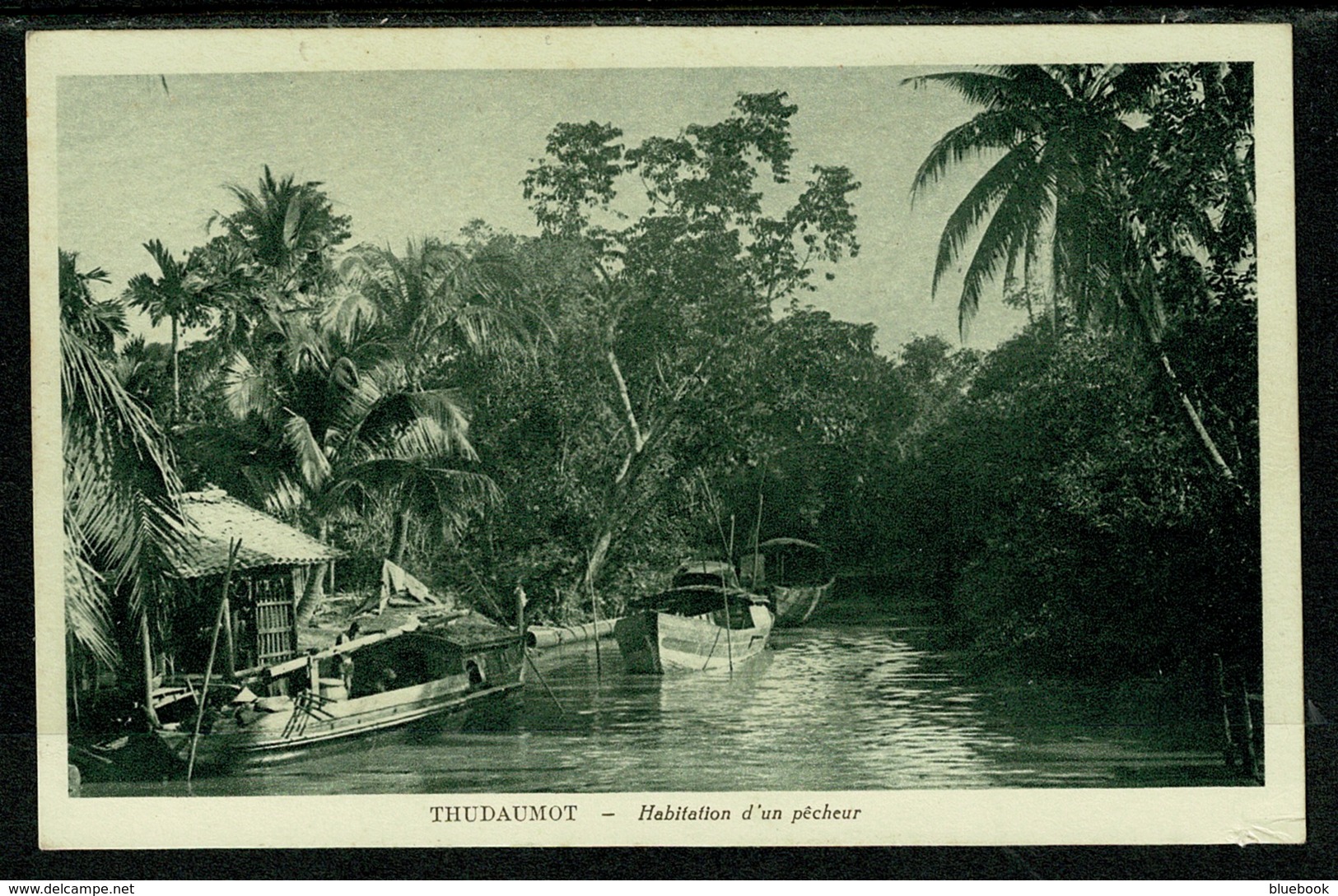 Ref 1303 - Early Postcard - Fishing Village Thudaumot - Saigon Vietnam - Vietnam