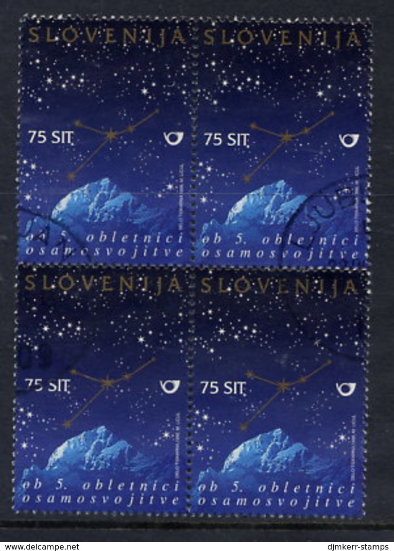 SLOVENIA 1996 Independence Anniversary Used Block Of 4  Michel 148 - Slovénie