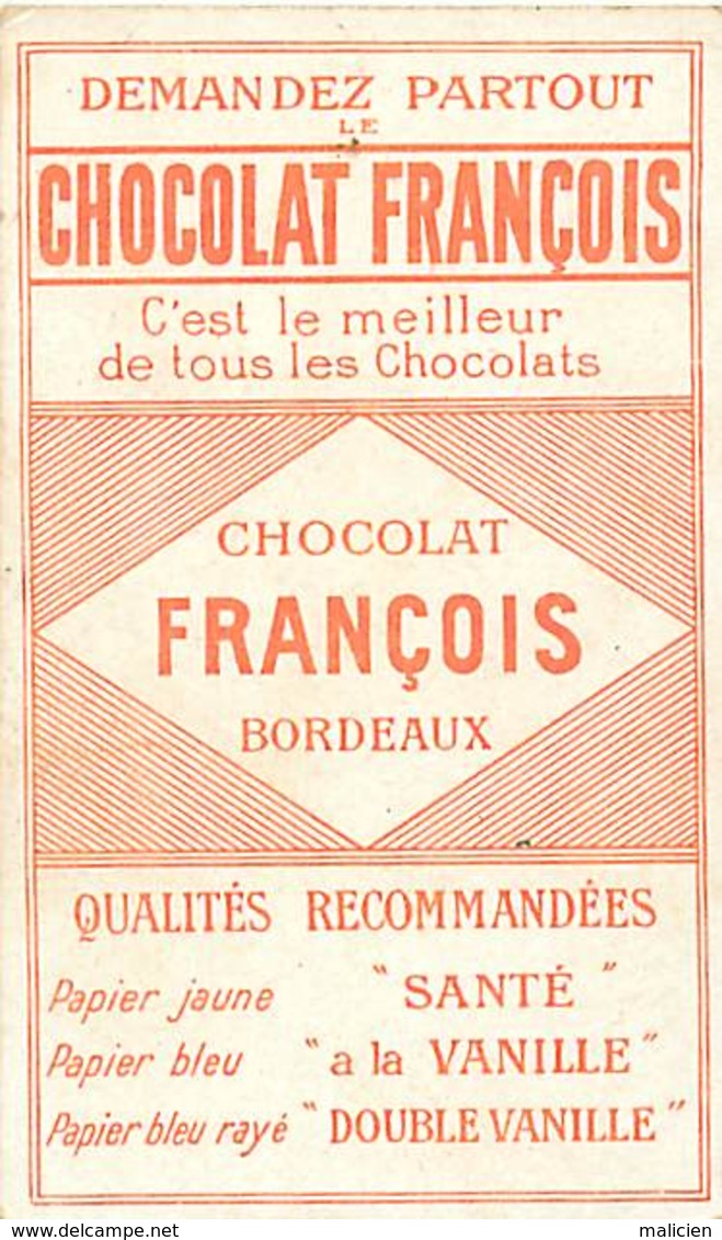 - Chromos- Ref-chA402- Chocolat François - Bordeaux - Gironde / Le Café - Fond Doré - - Autres & Non Classés