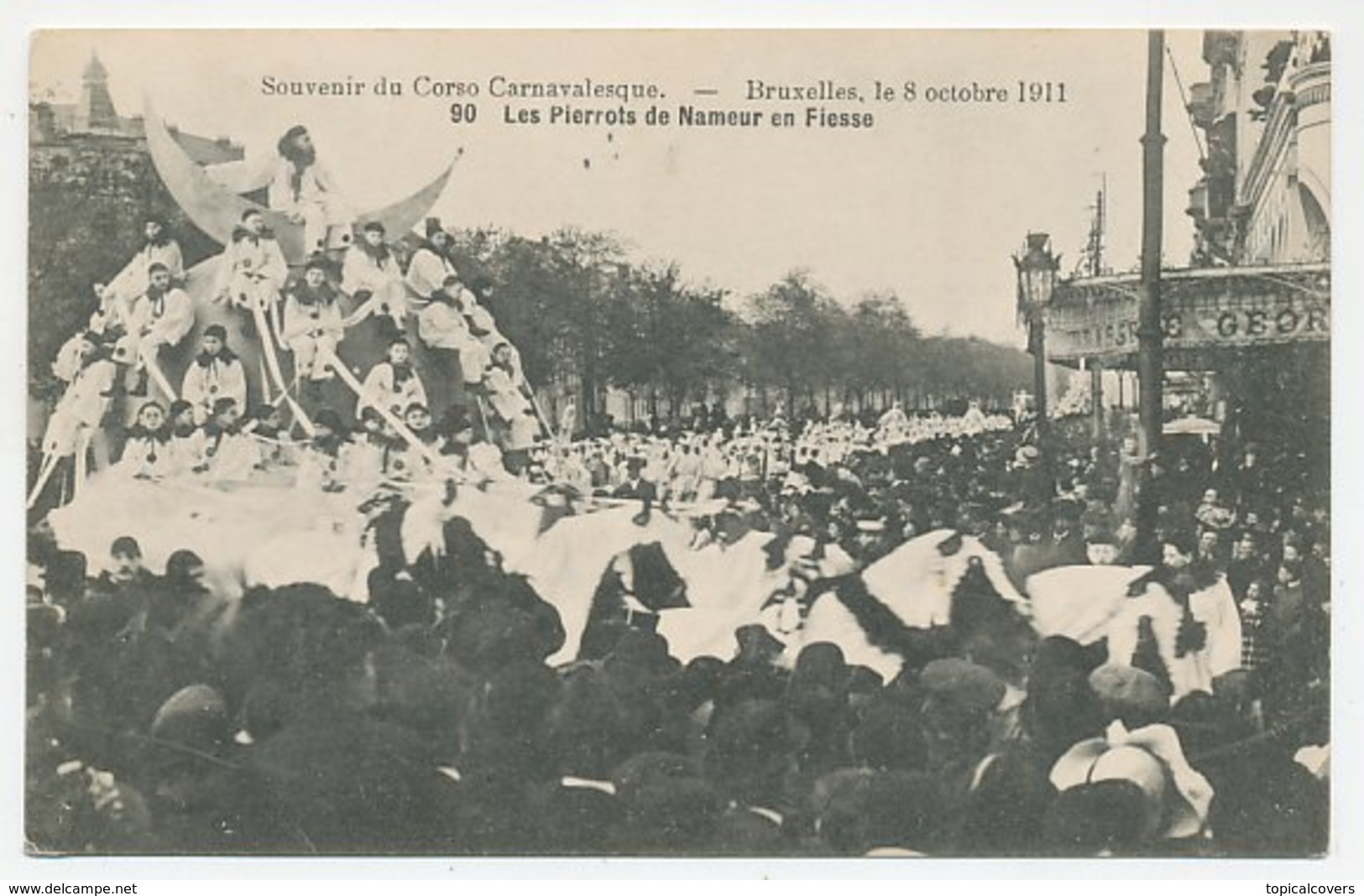 Picture Postcard Bruxelles  Belgium 1911 - Les Pierrots De Nameur En Fiesse - Carnaval - Feesten En Evenementen