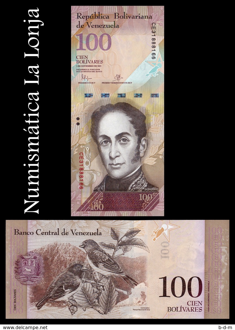 Venezuela Lot Bundle 10 Banknotes 100 Bolívares 2015 Pick 93j SC UNC - Venezuela