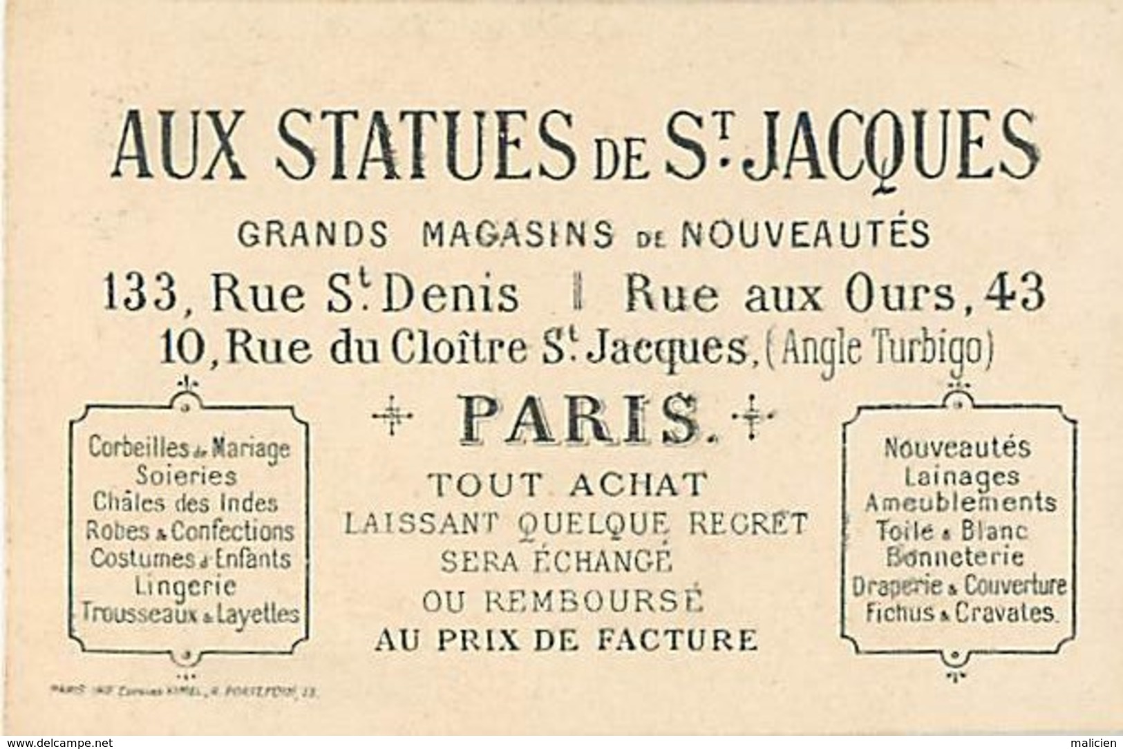 - Chromos- Ref-chA400- Aux Statues De Saint Jacques - Paris / Le Remouleur - Metiers - - Autres & Non Classés