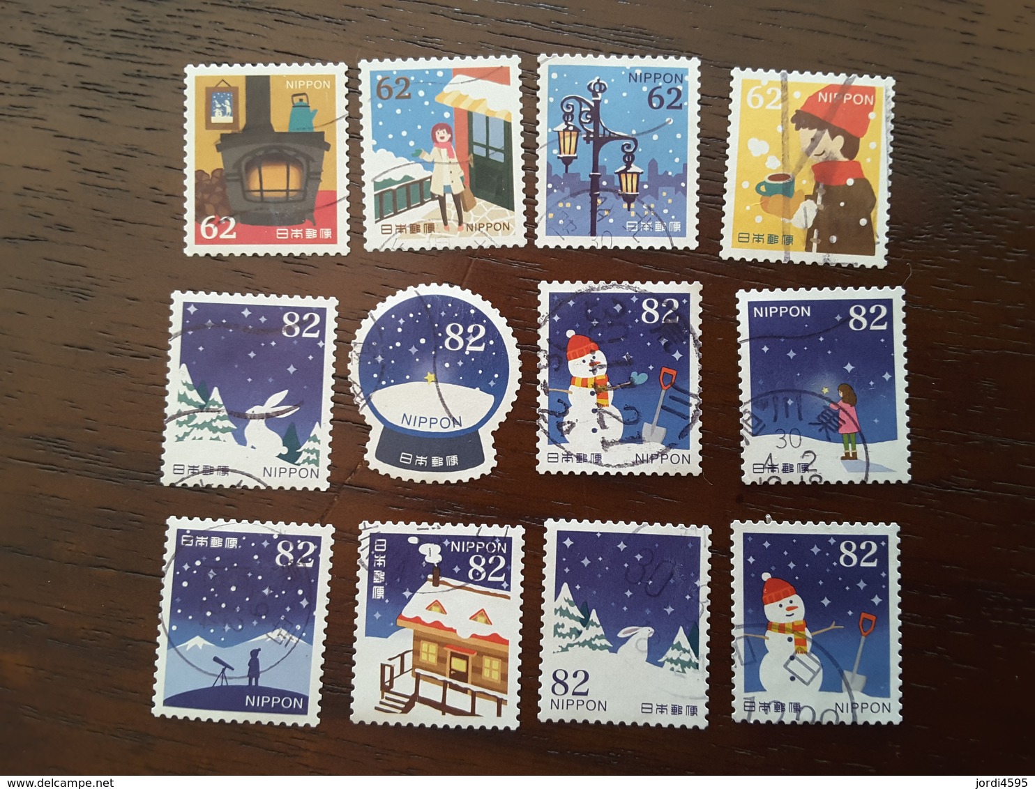 Japan Used  Lot 2017 Greetings Stamps - Winter - Used Stamps