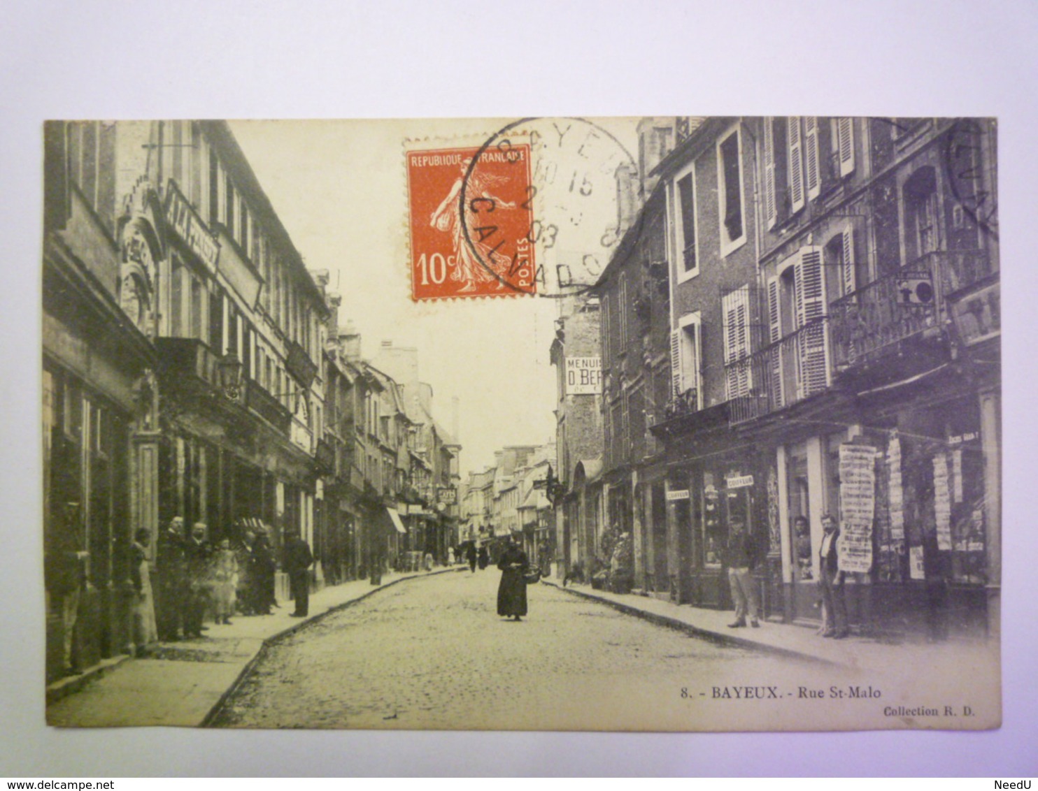 GP 2019 - 1583  BAYEUX  (Calvados)  :  Rue SAINT-MALO   1908   XXX - Bayeux