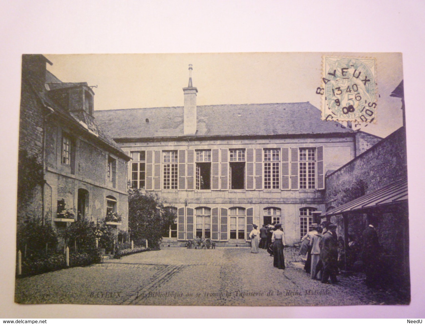 GP 2019 - 1586  BAYEUX  (Calvados)  :  La Bibliothèque Où Se Trouve La Tapisserie De La Reine Mathilde  1906   XXX - Bayeux