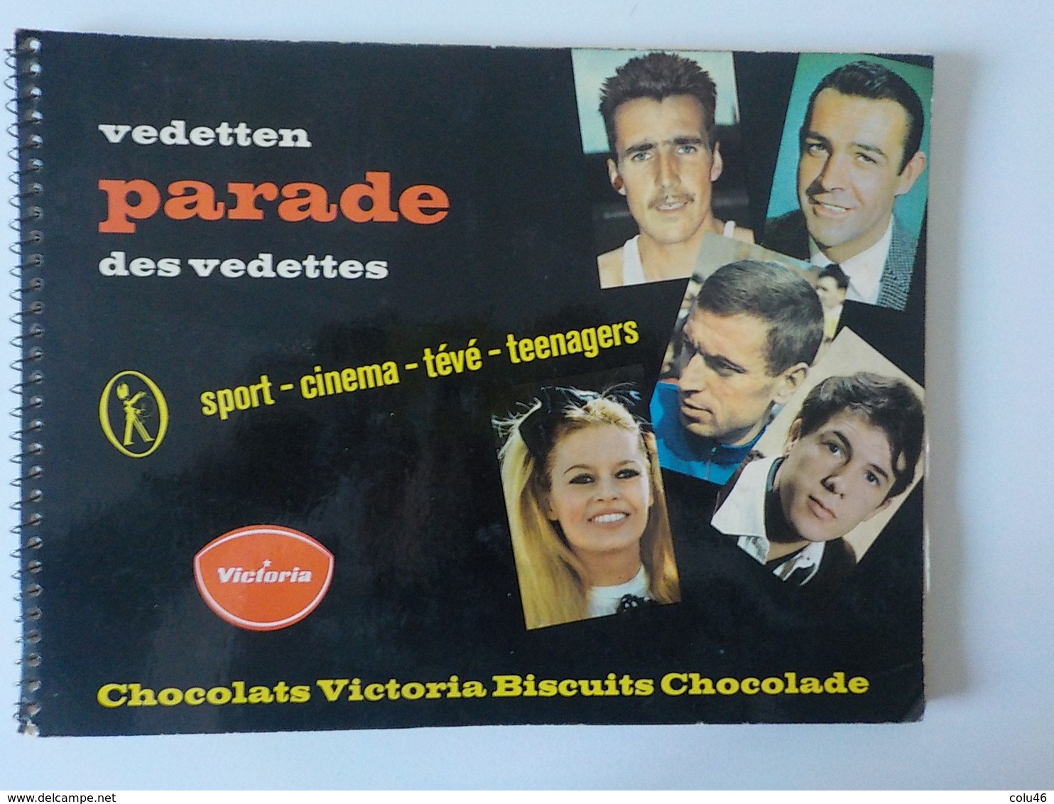 1960 Sixties Album 1 Chocolat Victoria Parade Des Vedettes Chromos Adamo B.B Claude François Cinéma Sport Teenagers - Chocolate