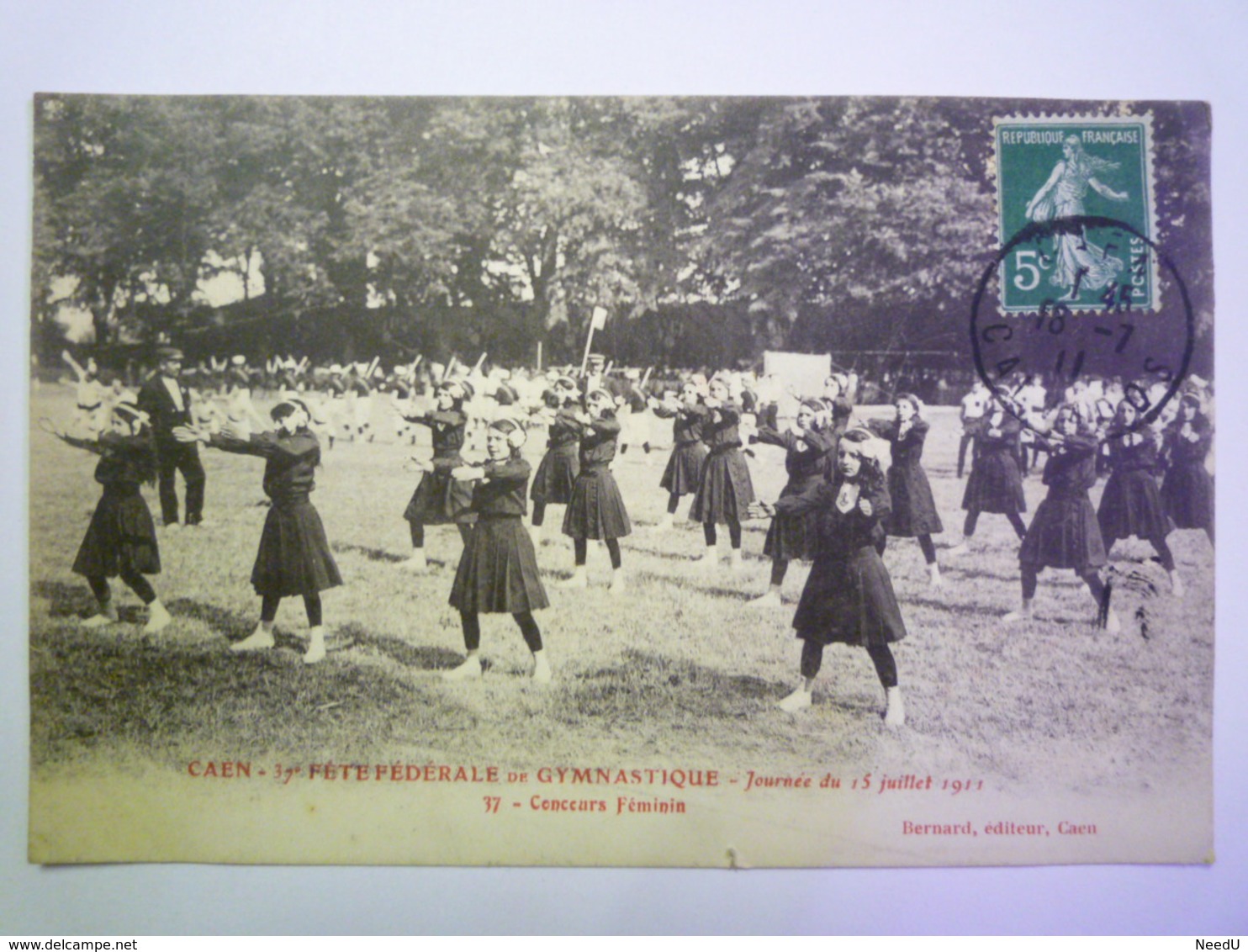 GP 2019 - 1589  CAEN  (Calvados)  :  37è FÊTE FEDERALE De GYMNASTIQUE  1911  -  Concours Féminin   XXX - Caen