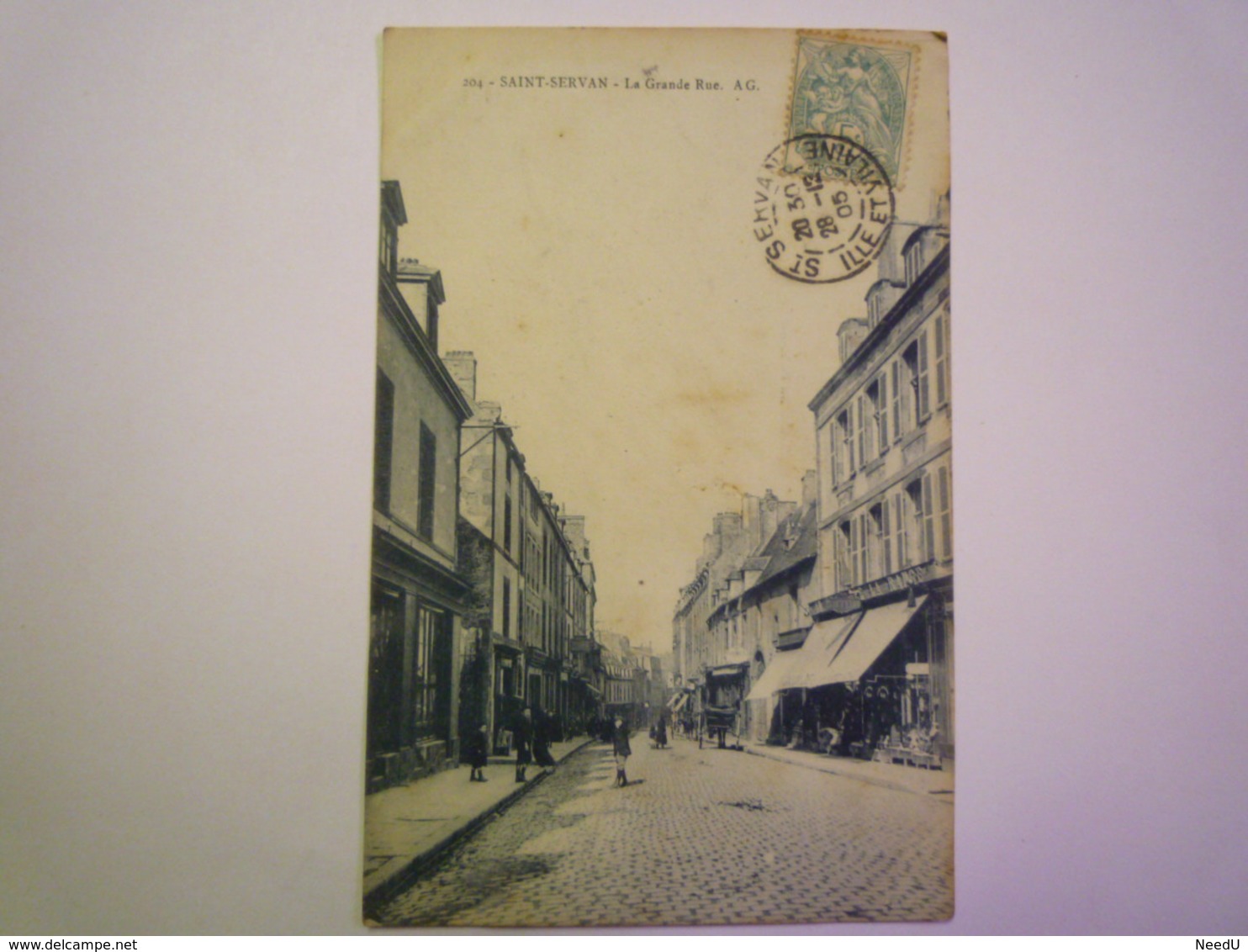 GP 2019 - 1601  SAINT-SERVAN  (Ille-et-Vilaine)  :  La  GRANDE RUE   1905   XXX - Saint Servan