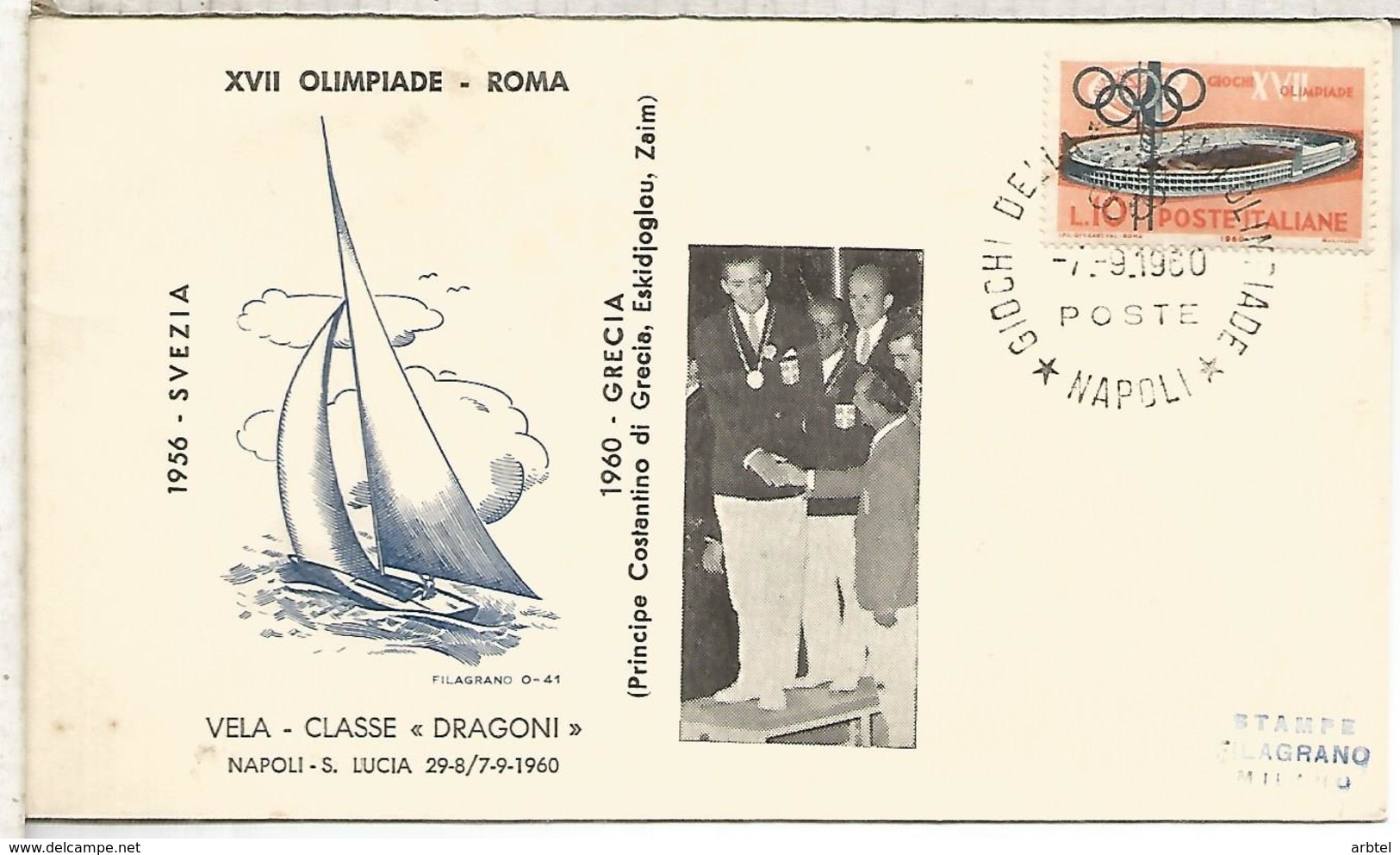 ITALIA FDC NAPOLI JUEGOS OLIMPICOS DE ROMA 1960 - Verano 1960: Roma