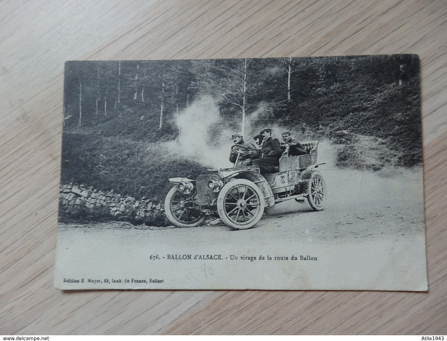 Ballon D'Alsace (88) - Voiture PEUGEOT - Un Virage De La Route Du Ballon - Circulé - Etat:Voir 2 Scans - Autres & Non Classés