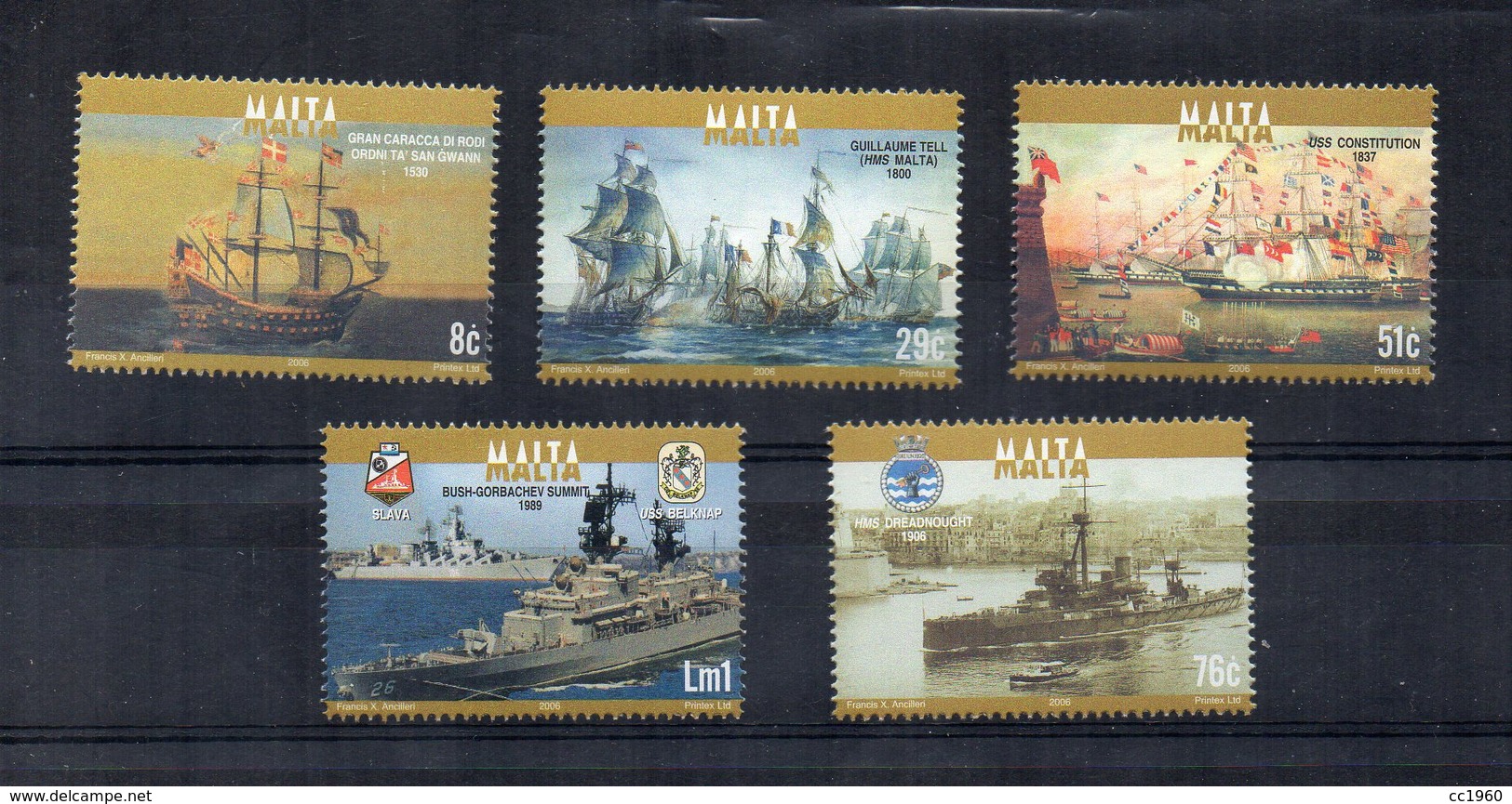 Malta - 2006 - Navi Da Guerra - 5 Valori - Nuovi - Vedi Foto - (FDC15871) - Malta