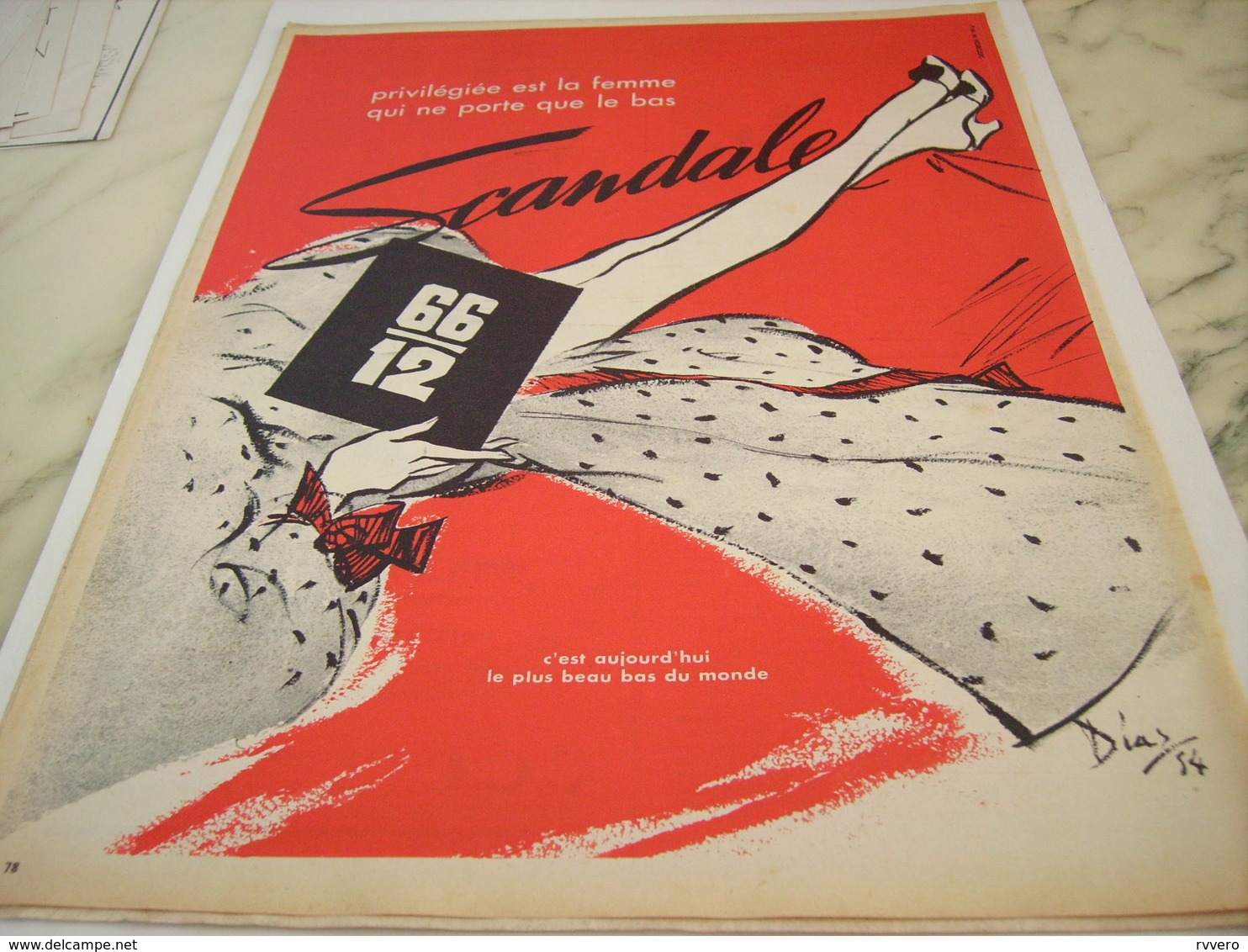 ANCIENNE PUBLICITE PRIVILEGIEE EST LA FEMME GAINE SCANDALE  1954 - Other & Unclassified