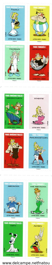 France, Astérix, French Comics, Superb Booklet Of 12, 2019, MNH VF - Unused Stamps