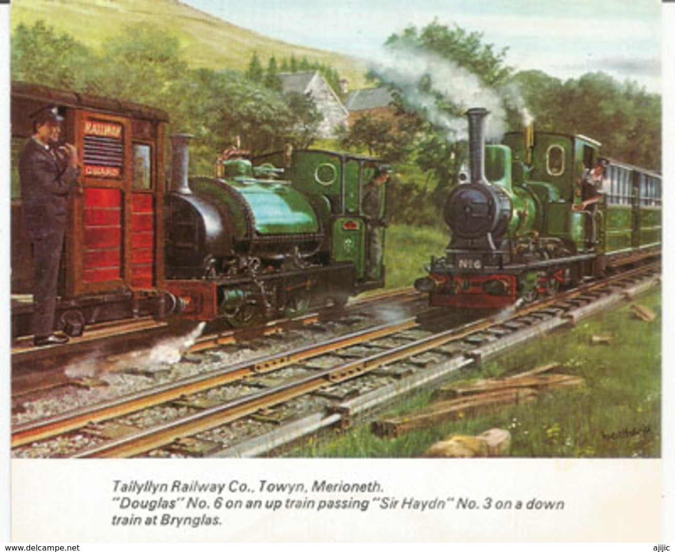 Locomotives No. 6 "Douglas". & Nr 3 "Sir Haydn".Talyllyn Railway,Merionethshire.Wales.,card Collection From Brook Motors - Merionethshire