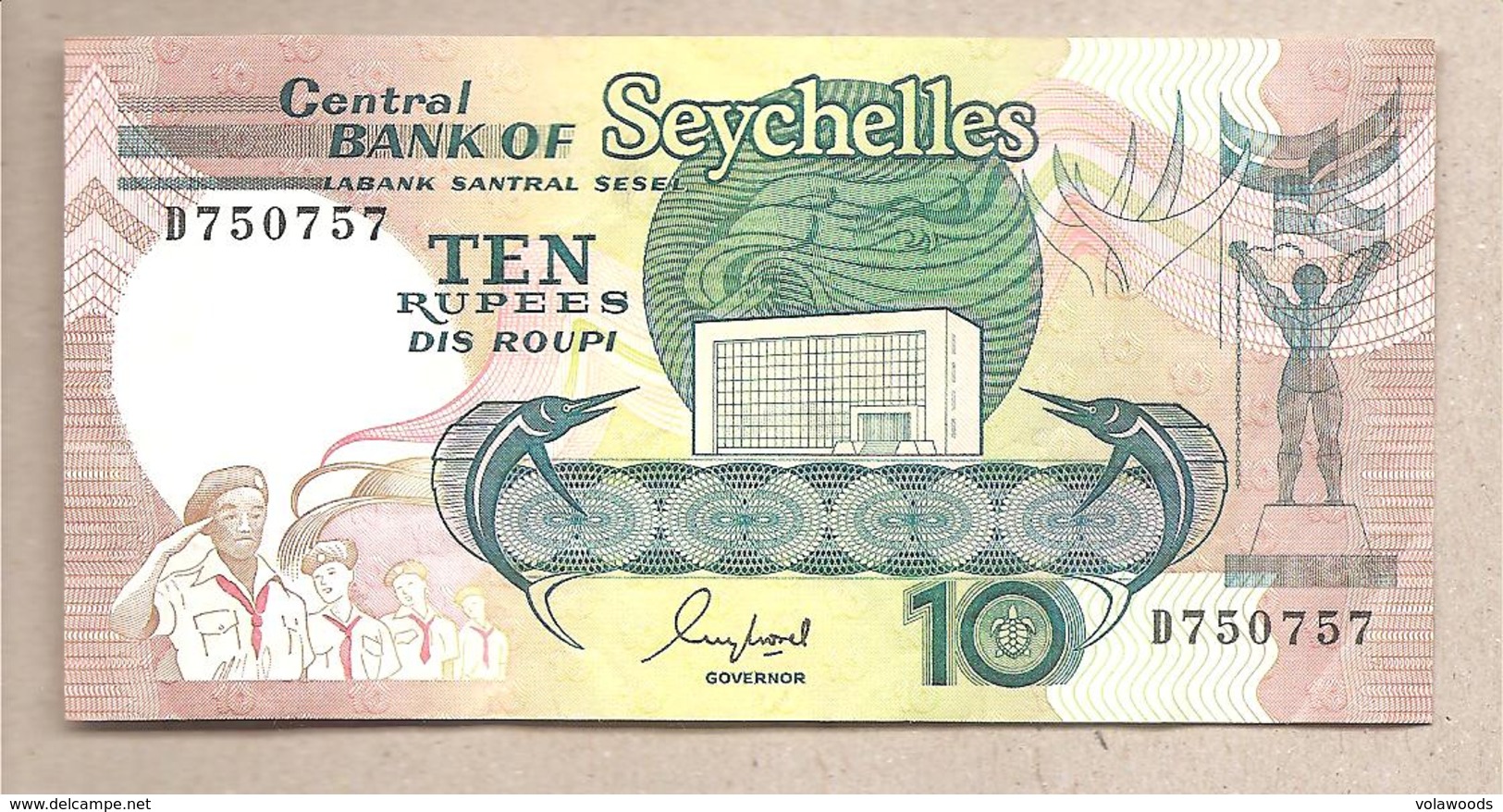 Seychelles - Banconota Circolata Da 10 Rupie P-32 - 1989 - Seychelles